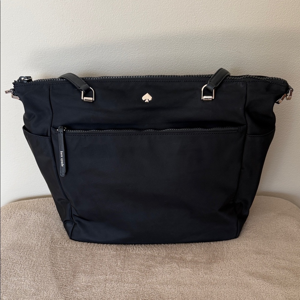 Kate Spade New York Versatile Elegant Black Nylon Tote